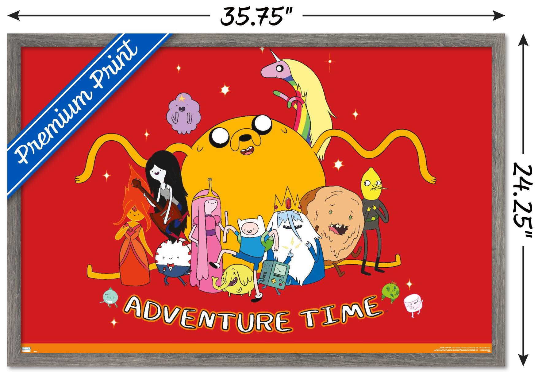 Adventure Time - Group Wall Poster, 22.375" x 34", Framed