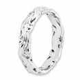 thumbnail image 3 of 925 Sterling Silver Stackable Ring Textured Fancy/ Carved, 3 of 8