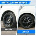 thumbnail image 2 of 15" Set of 4 Silver&Black Wheel Covers Snap on Hub Caps Fit R15 Tire + Steel Rim, 2 of 11