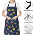thumbnail image 6 of Lsque Mardi Gras Carnival Waterproof Apron Chef Aprons for Men Heavy Duty Chemical Work Apron Extra Long Grilling Aprons with Adjustable Bib Apron, 6 of 9