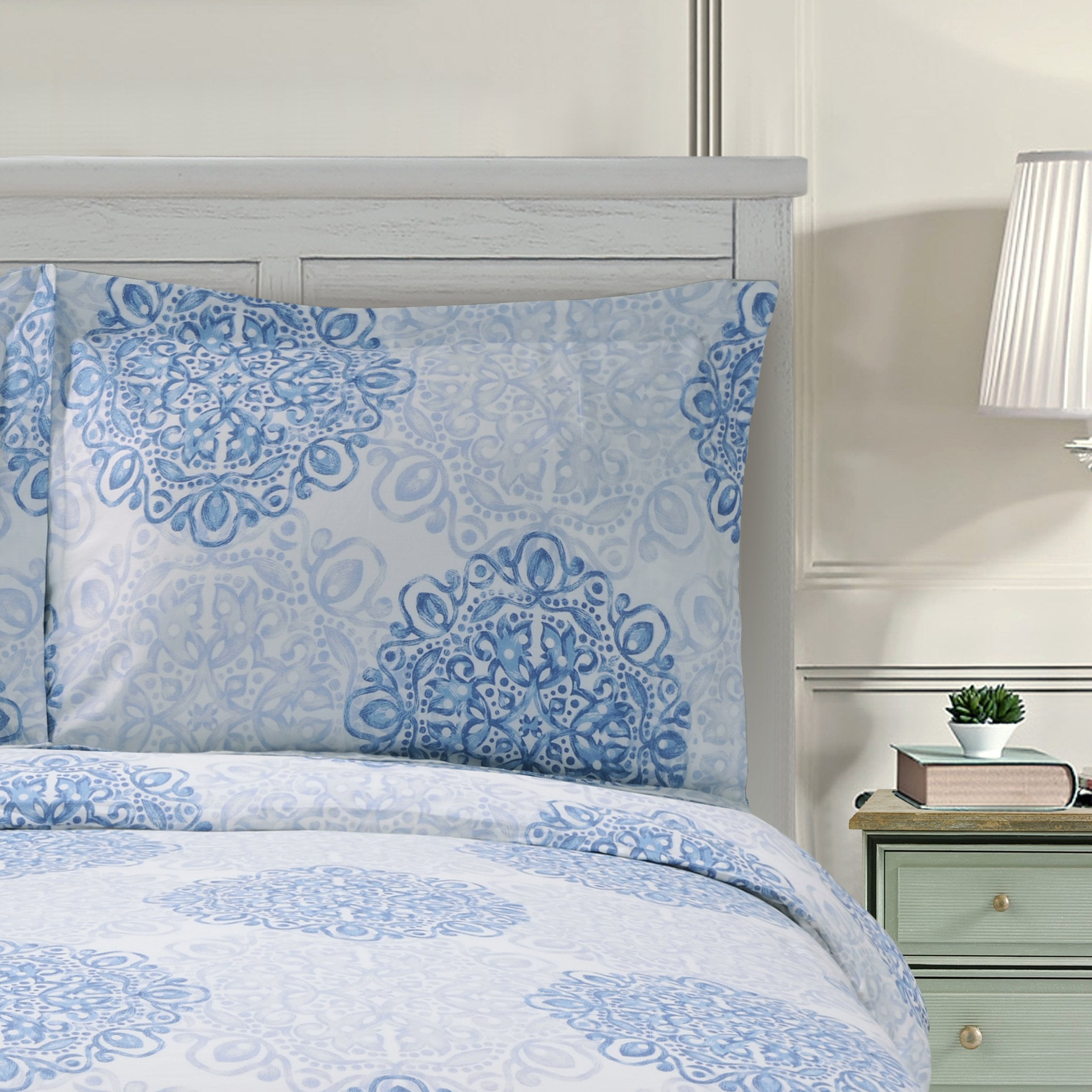 Hotel Collection 100 Cotton Duvet Cover Set Black/Grey / Twin