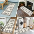 thumbnail image 5 of Boho Geometric 2'x6' Runner Rugs for Hallway Kitchen Bedside Non Slip Washable, Simple Farmhouse Nation Abstract Motifs Entryway Rug Runners with Rubber Backing, Long Carpet Runner for Laundry Room, 5 of 8