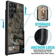 thumbnail image 3 of Nakedcellphone Holster Series for Samsung Galaxy S24 Ultra Case,  Rugged Hybrid Phone Cover [Compatible with MagSafe, with Kickstand] and Belt Clip [with Secure Anchors] - Bush Camo, 3 of 10
