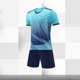 thumbnail image 5 of Odeerbi Niños Niñas Rápido Seco Juego de Entrenamiento de Fútbol Gradiente Geométrico Cuello En V Camiseta Shorts Conjunto Atlético Para 5-17 Años, 5 of 7