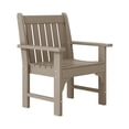 thumbnail image 3 of WestinTrends Malibu Outdoor Patio HDPE Adirondack Dining Arm Chair, Weathered Wood, 3 of 18
