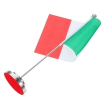 WORGEOUS Mini Italy National Flag With Stand Italian Dinner Party Decoration Polyester Table Flag For Office Home Hotel Restaurant