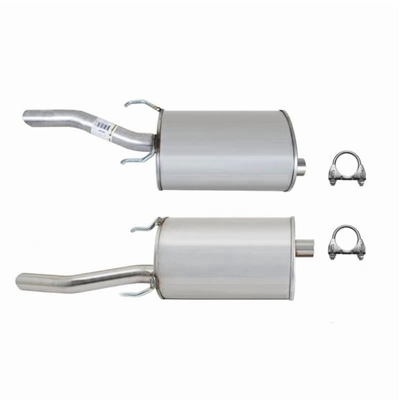 Northeastern Exhaust Pair of Mufflers Fits 2006-2009 Chevrolet Impala 5.3L - Direct Fit | Stainless Steel Exhaust System
