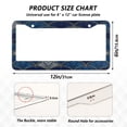thumbnail image 7 of Aluminum License Plate Frame 2 Pack Car Exterior Accessory Car Tag Holder for Front Rear Plates Cars Decor Dark Blue Fan-shaped Pattern, 7 of 7