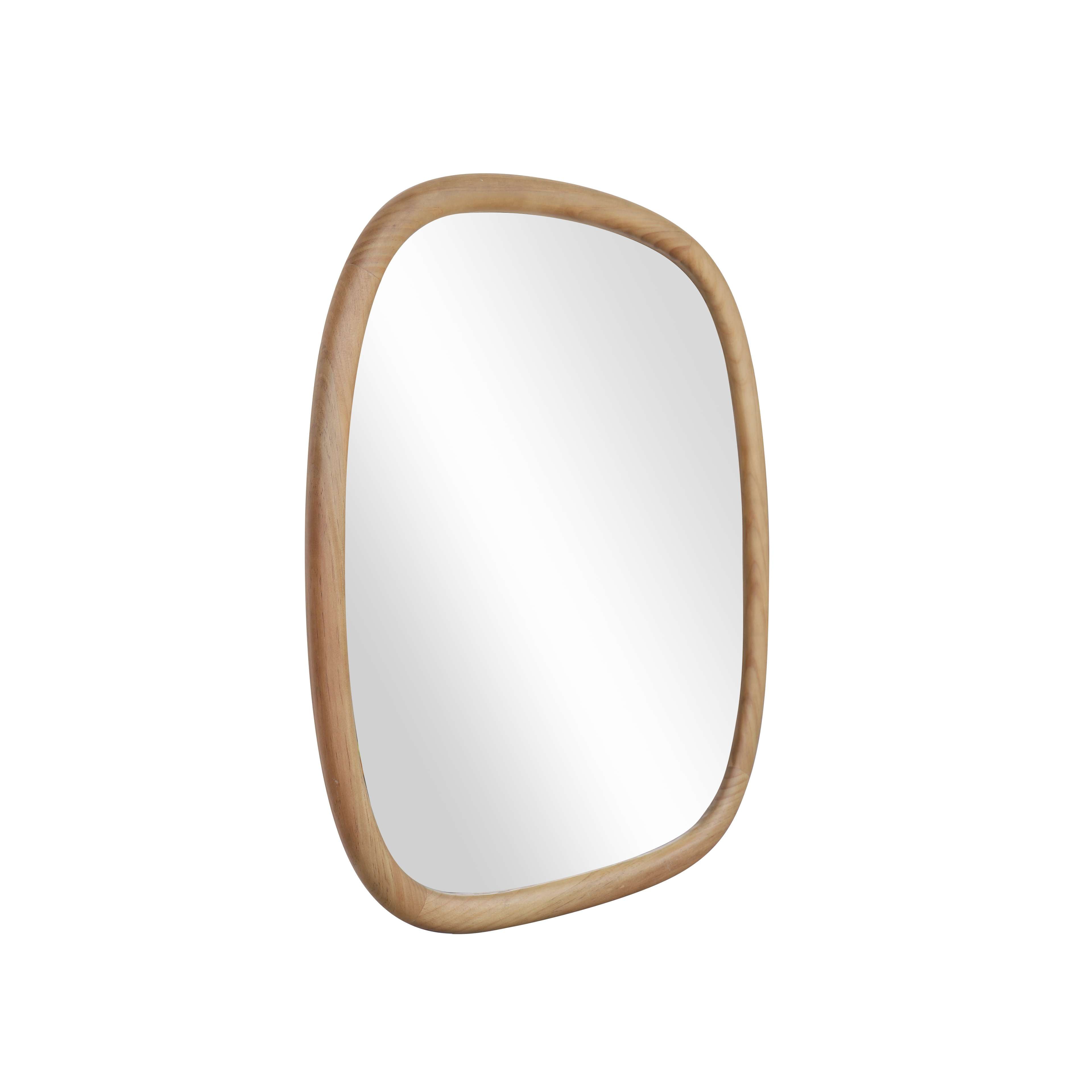 Better Homes & Gardens Soft Organic Wood Frame Wall Mirror, 24x30 Inch, Natural