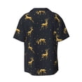 thumbnail image 4 of Goofa Christmas Deers Printed Men's Casual Short-sleeved Shirt,Lightweight Breathable Button-down,Summer Casual men's top,Versatile Fashion shirt-X-Large, 4 of 7