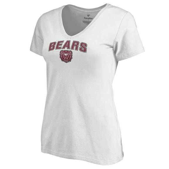 Women's White Missouri State University Bears Proud Mascot T-Shirt