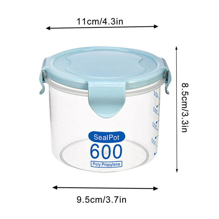 2Pack Food Storage Containers with Lids Airtight and Measuring Cup for  Flour,Sugar,Grain,Rice & Baking Supply-Airtight Kitchen & Pantry Bulk Food
