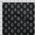 thumbnail image 3 of oneOone Silk Tabby Fabric Leaves & Floral Block Printed Craft Fabric BTY 42 Inch Wide, 3 of 4
