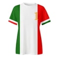 thumbnail image 4 of felwors Elegant Casual Italian Flag Cotton T-Shirt for Women Girl's Summer Sun Beach L (Army Green, XL), 4 of 4