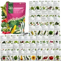 Seedphony 50 Gourmet Vegetable Seeds Variety Pack, 34,455  Non-GMO Heirloom Seeds for Planting Vegetables