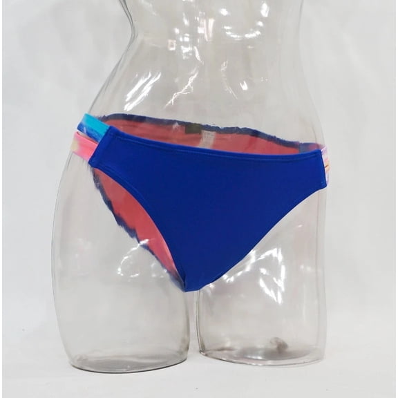 S.O.S. Sun Ocean Sand Royal Blue Strappy Side Bikini Bottoms Swimwear Women's Medium