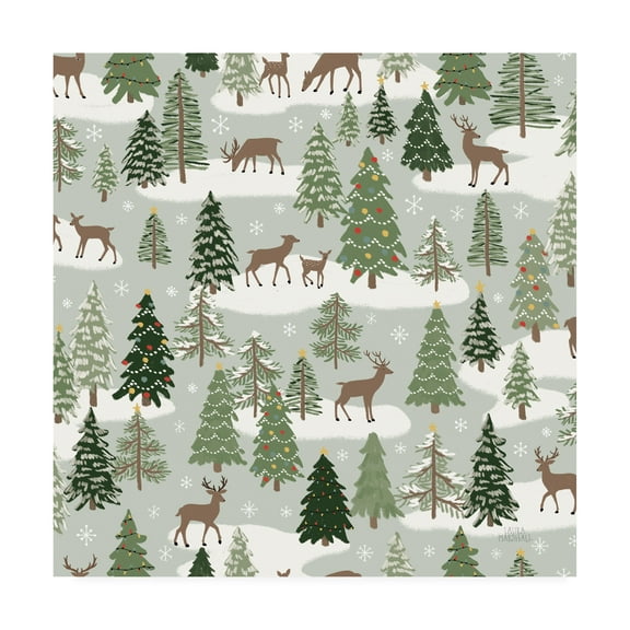 Trademark Fine Art 'Christmas Village Pattern XI' Canvas Art by Laura Marshall