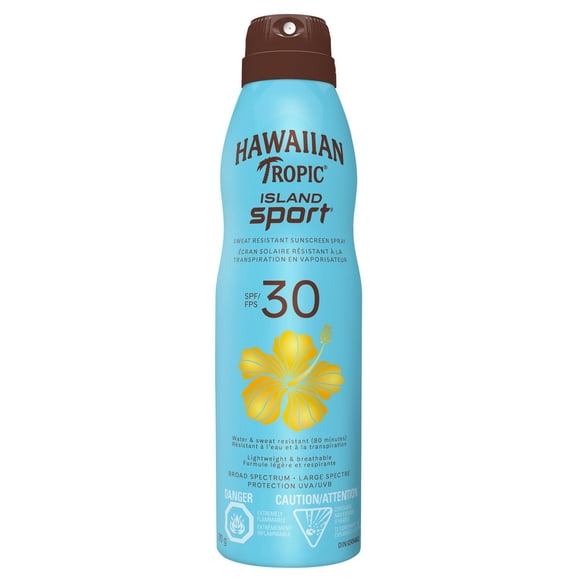 Hawaiian Tropic® Island Sport® Sweat Resistant Sunscreen Spray, SPF 30