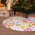 thumbnail image 6 of Yiaed Colorful Floral Print Christmas Tree Skirt , Tree SkirtsTree Mat for Christmas Winter Holiday Indoor Decorations-36", 6 of 7