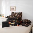 thumbnail image 6 of Homewish Watercolor Mushrooms 7pcs Queen Bedding,Wild Flowers Bedding Comforter Set Queen,Black,Black Reversible, 6 of 8