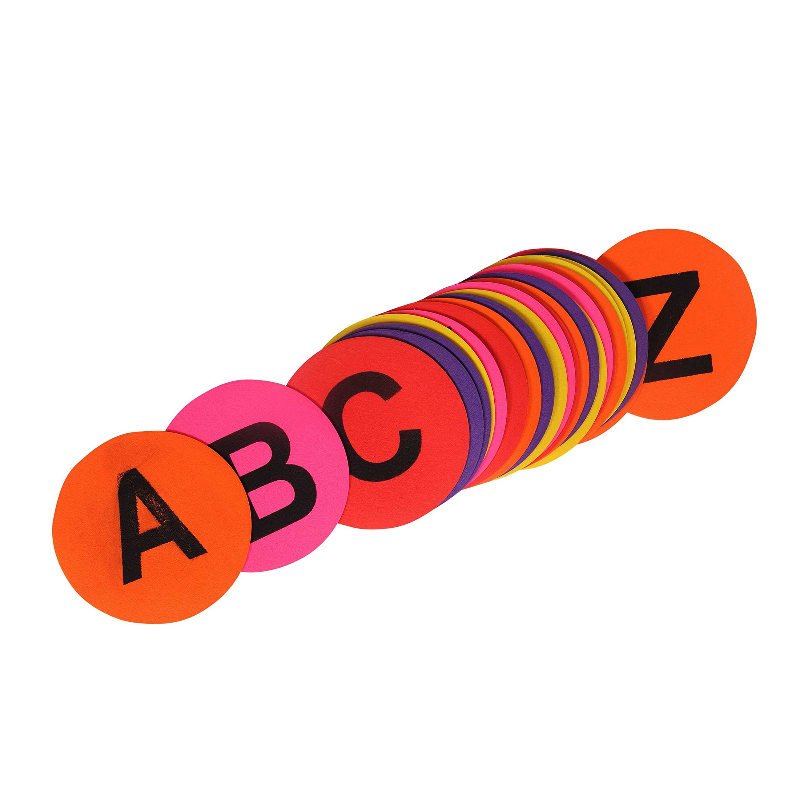 GSi 8-Inch Non-Slip TPR Spot Markers – Durable Round Floor Dots for Agility, Directional Drills & Indoor/Outdoor Training (Alphabet Variant)