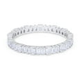 thumbnail image 7 of Princess Full Eternity Baguette Round Ring CZ 925 Sterling Silver Size 8, 7 of 7