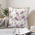 thumbnail image 6 of Fotbe Orchids Flowers Pattern Velvet Decorative Throw Pillow Covers with Elegant Piping, Soft Plush Cushion Cover for Sofa, Bed, Car, Office-20"x20", 6 of 8
