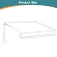 thumbnail image 6 of MCombo 12'x10' Manual Retractable Patio Awning Sunshade Shelter Window Door Awning Commercial Grade - Quality 100% 280G Polyester Outdoor Canopy Aluminum Frame, 6 of 12