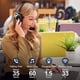 thumbnail image 2 of Auriculares Bluetooth con Micrófono, Auriculares Bluetooth para Camioneros con Cancelación de Ruido IA y Botón de Silencio, Auriculares Supraaurales., 2 of 6