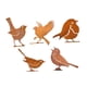 thumbnail image 3 of 5 piezas de pájaros oxidados para decoración de vallas, paisaje realista para jardín. Estilo B, 3 of 9