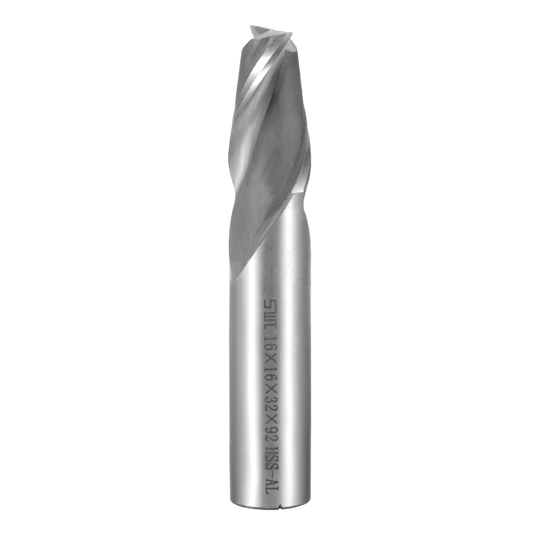 HSSAL 2 Flute Straight End Mill Cutter CNC Router Bits, 16 x 16 x 32mm