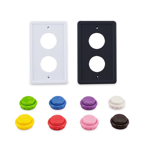 Arcade Light Switch Plate Cover, Single Switch (CUSTOMIZE Your Colors), 1-Gang Standard Size Rocker Wall Plate, Game Room Decorator, Kid Bedroom Wallplate, Faceplate Replacement (CUSTOM)