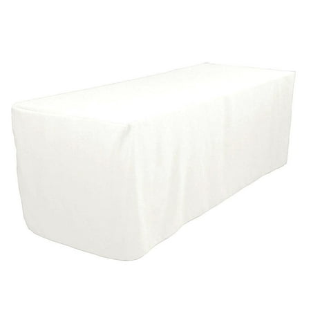 4 feet White Tablecloth Fitted Polyester Tablecloth Wedding Trade Show Booth Dj Table Cove White, : Add $49.00 or more items offered by.., By Tablecloth