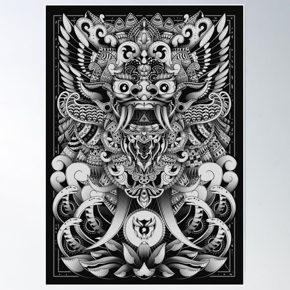 Barong Poster Wall Art, Modern Wall Decor For Living Room Bedroom, 8x12 UNFRAMED