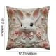thumbnail image 3 of Uuiauoio Easter Bunny Pillow Cover 18 x 18inch Cute Rabbit Bunny Easter Decor Throw Pillow Case Cushion Cover Spring Season's Decorations for Home Sofa Bed, 3 of 7