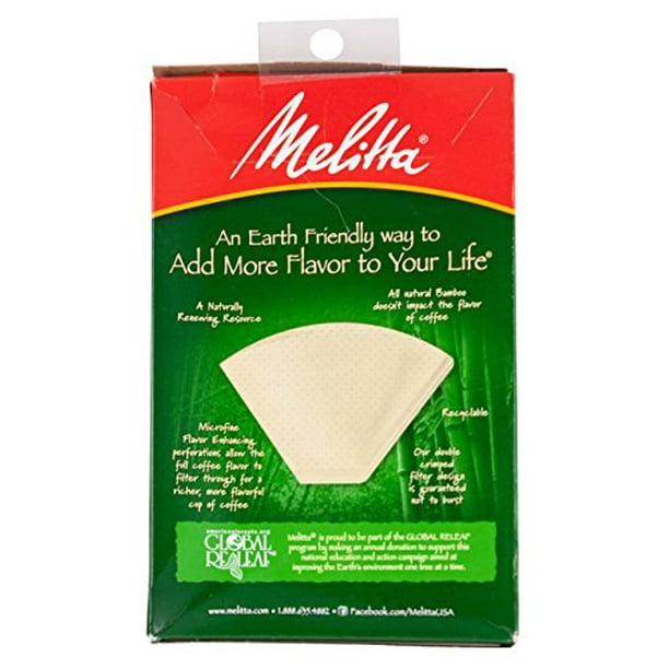 Melitta Bamboo Coffee Filters, 4, Count 40, 3-pack (120 Filters Total)