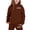 Brown, variant on GUNIA Girls 2 Piece Outfits Hoodie Sweatsuit Sets City Graphic Jogger Cute Casual Two Piece Outfit With Letter Print Top Pants Tracksuit Sweatshirt And Sweatpants Joggers Set Purple 11-12 Years