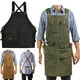 thumbnail image 3 of Delantal de trabajo de jardinería y cocina, mandil de lona, resistente, Unisex, con múltiples bolsillos, correas cruzadas en la espalda, para pintura de carpintería, 3 of 4