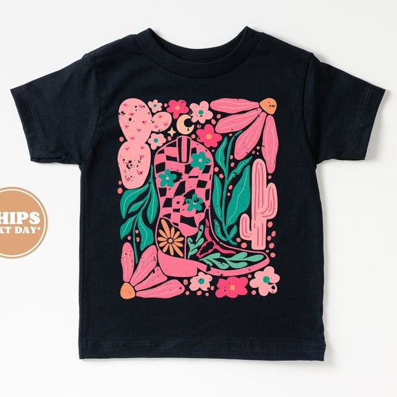 Toddler T-Shirt - Botanical Garden Wildflowers Tshirt - Retro TODDLER SHORT SLEEVE TEE BELLA CANVAS 3001T