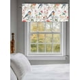 thumbnail image 3 of Spring Bird Valances for Windows, Rod Pocket Kitchen Valance Curtains - Soft & Washable Small Window Treatment for Living Room,&nbsp;Bathroom, Pink Flowers, 54x18inch, 3 of 9