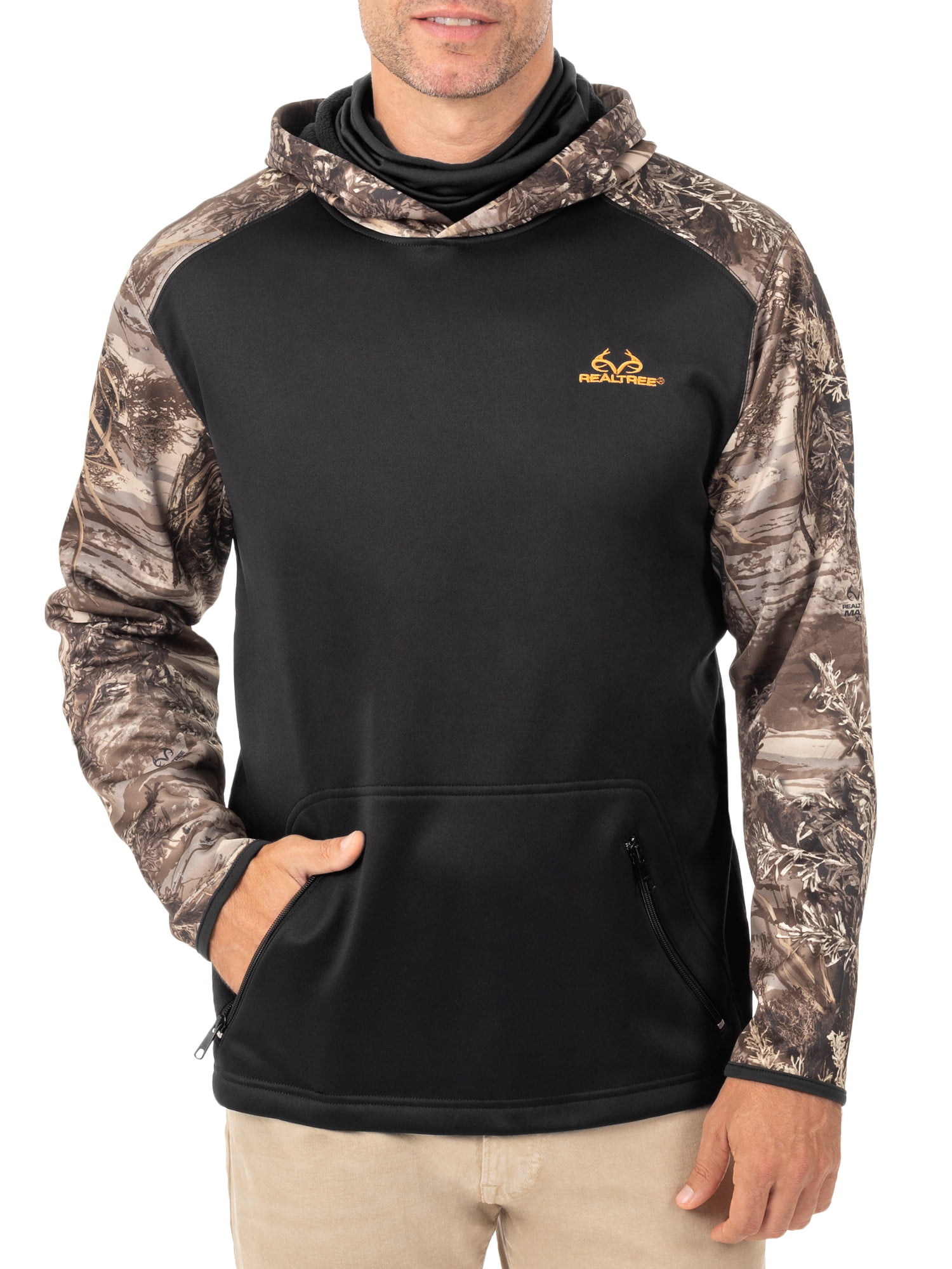 Mossy Oak and Realtree Men’s Performance Fleece Hoodie with Gaiter ...