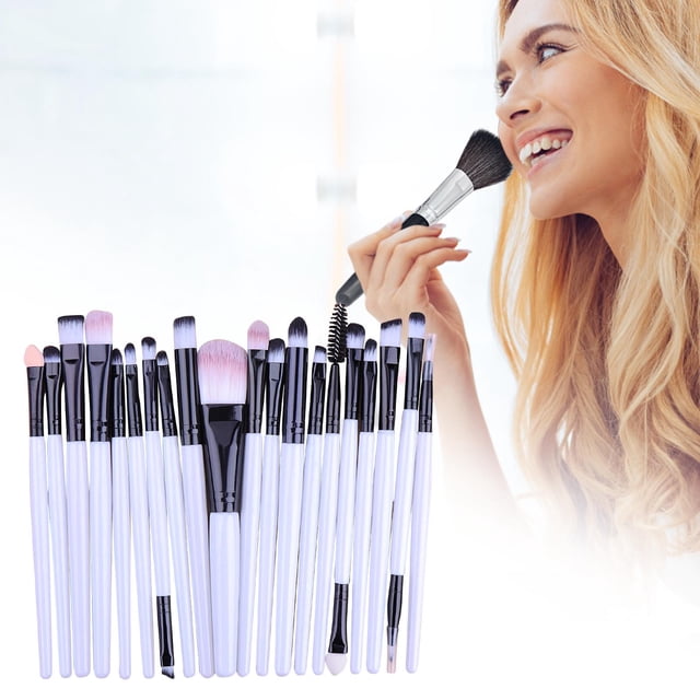 Pinceles de maquillaje, Kit de maquillaje 20 pinceles para ojos Pinceles de maquillaje Herramientas de belleza Pinceles de maquillaje plegables