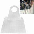 thumbnail image 2 of Disposable White Plastic Aprons, 10 Count Multipurpose PE Protective Aprons, Dirt & Oil Resistant for Food Service, Medical, Lab Use, 60x90cm, 2 of 8
