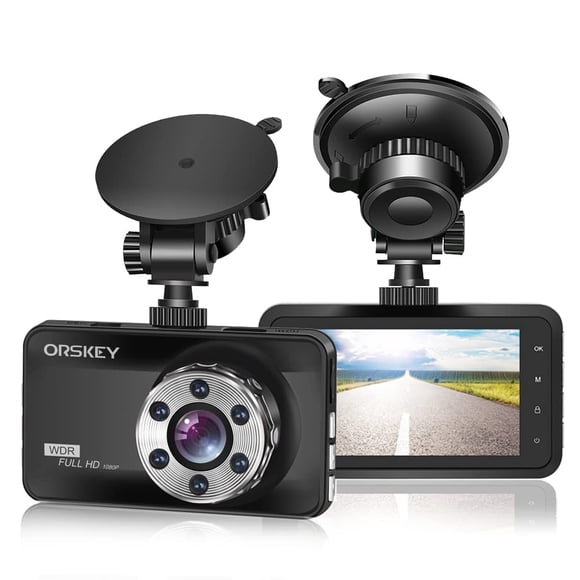 ORSKEY Dash Cam 1080P Full HD Car DVR Dashboard Camera Video Recorder in Car Camera Dashcam for Cars 170 Wide Angle WDR with 3.0" LCD Displ