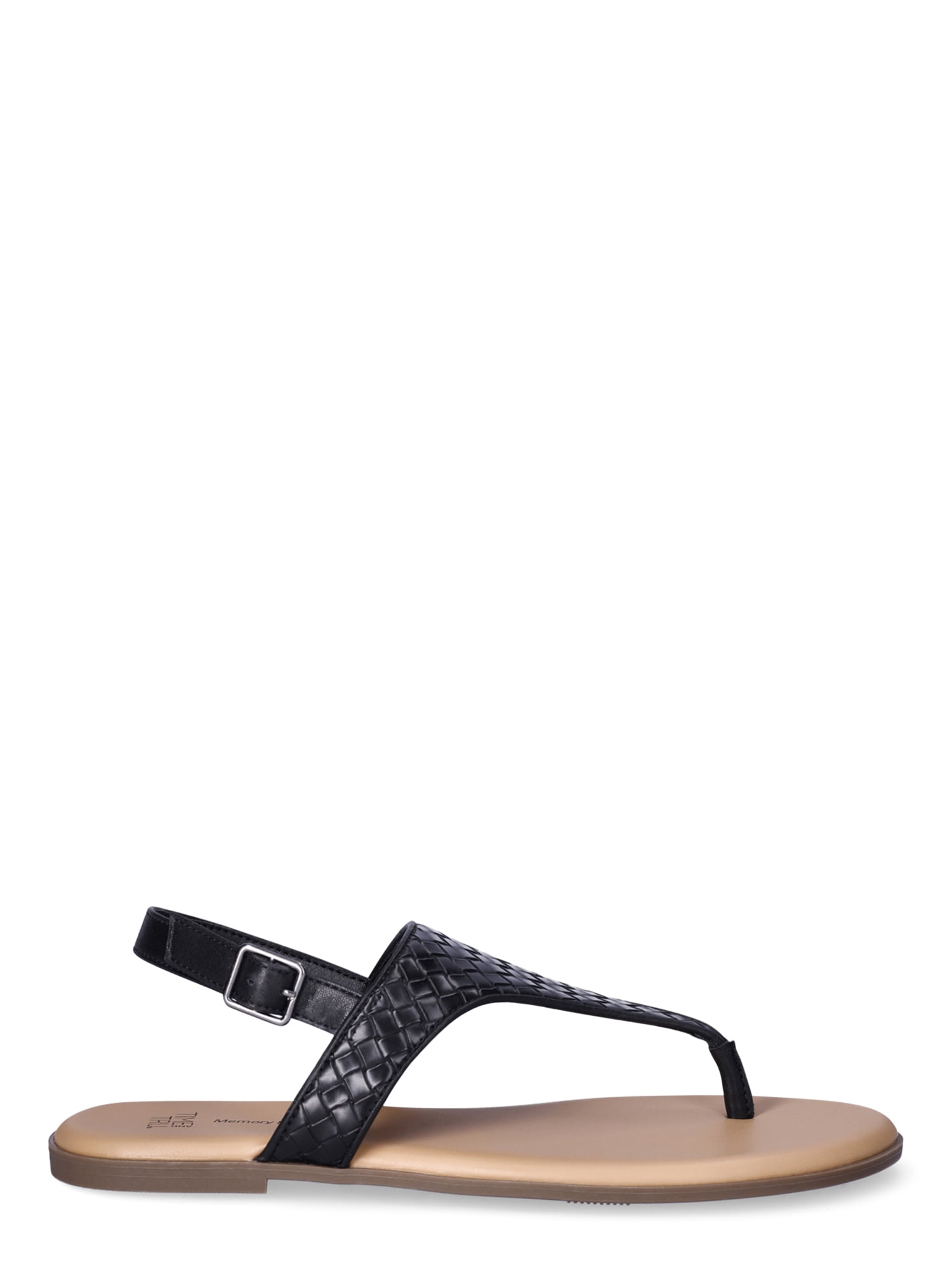 Time and Tru Women's Hooded Flat Thong Sandals, Wide Width Available