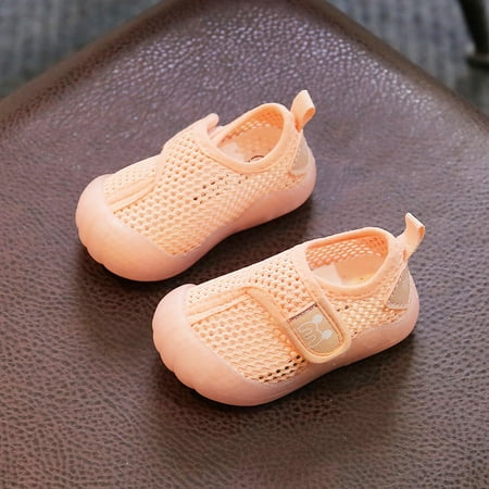 

Angfeng Preschool Flying Woven Shoes For Boys And Girls Toddler Walking Shoes Breathable Mesh Sports Shoes Soft Soles Toddler And Baby Mesh Shoes(Pink)16 yards