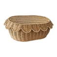 thumbnail image 1 of Cesta de pan tejida Cesta de servir tejida Bandeja para hornear pan Soporte para almacenar bocadillos L, 1 of 9