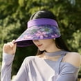 thumbnail image 5 of YooGuoGuo Floral Print Visor Hats for Women Wide Brim Summer Cap Fashionable UV Protection Hat for Outdoor Beach Gardening, 5 of 9