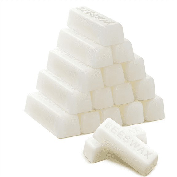 TOP! 24 X 1 Oz White Beeswax Bars Pure Cosmetic Grade Bees Wax Triple-Filtered Bar Natural