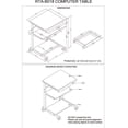 thumbnail image 2 of Pemberly Row Metal Computer Student Laptop Desk in Graphite, 2 of 2
